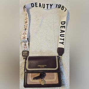 Burgundy and pink Crossbody Bag